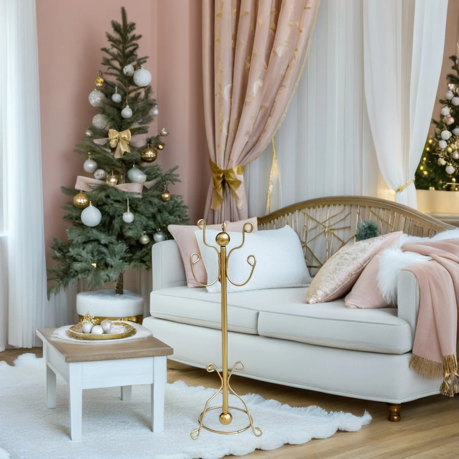 Appendiabiti in metallo in miniatura Appendiabiti per casa delle bambole 1:12 Design robusto per organizzare mini abiti Scena di giocattoli