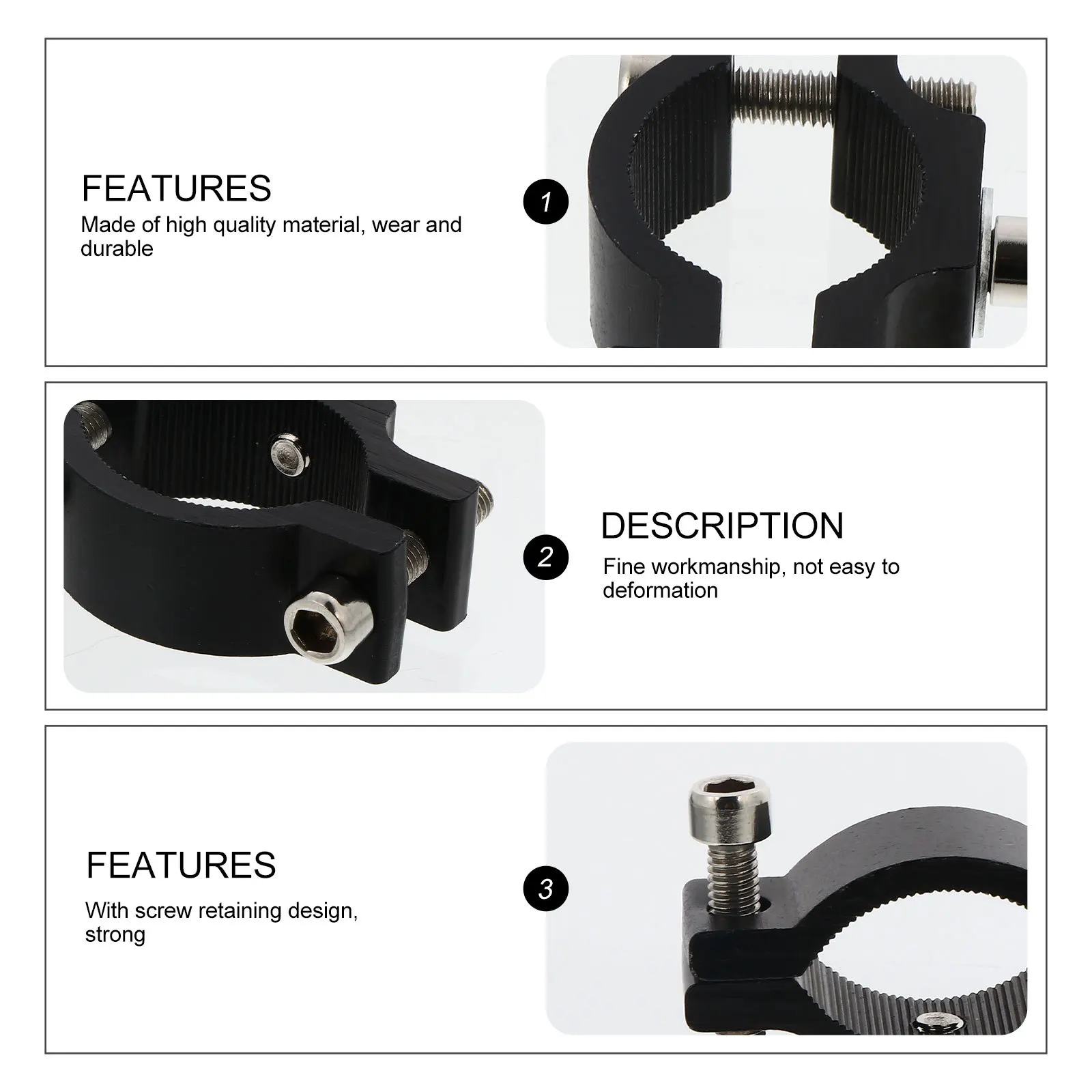 2 قطعة سبائك الألومنيوم LED المقود تمديد دعامة تثبيت مشبك للدراجات النارية سكوتر ضوء جبل دائم مستقرة المقود المشبك