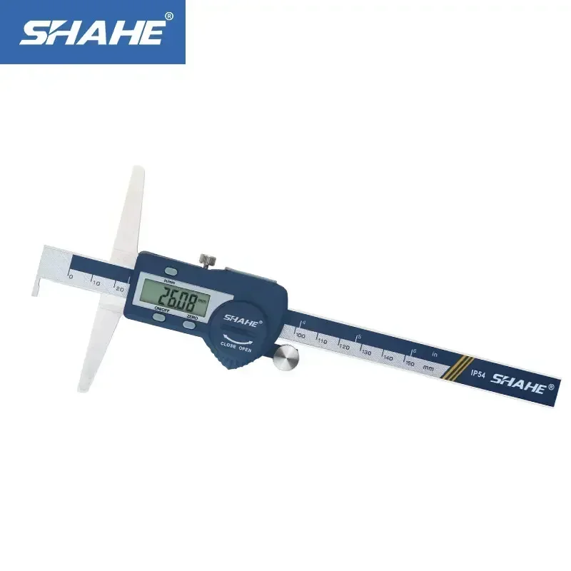 Precision Caliper Measure Tool 0-150/200/300 mm Digital Vernier IP54 Single Hook Digital Depth Gauge Depth Caliper Ruler