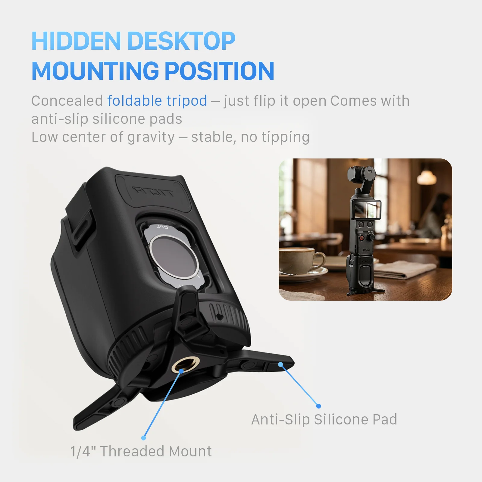 TILTA Expansion Accessories for DJI Osmo Pocket 4 Pocket 3 Universal Case Kit Lightweight with Filter Storage Expander