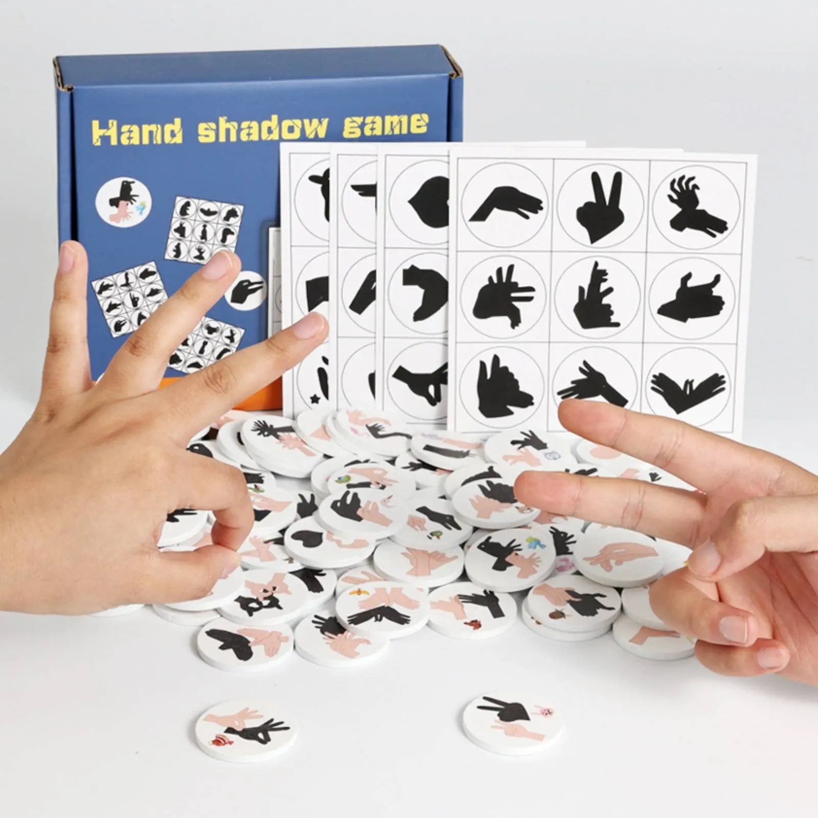 cartes-d'ombres-gestuelles-creatures-pour-l'apprentissage-precoce-cartes-de-casse-tete-gestuels-jeu-d'association-manuel-entrainement-cognitif