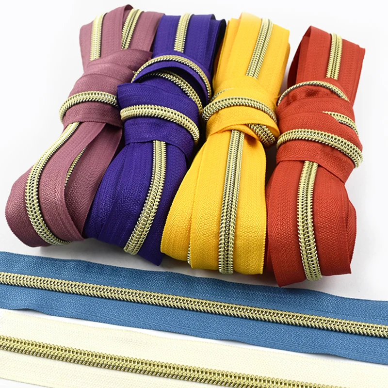 

5/10/20M Meetee Nylon Zippers Tape for Bag Plastic Zipper At The Meter 5# Garment Closures Zips Repair DIY Sewing Accessories