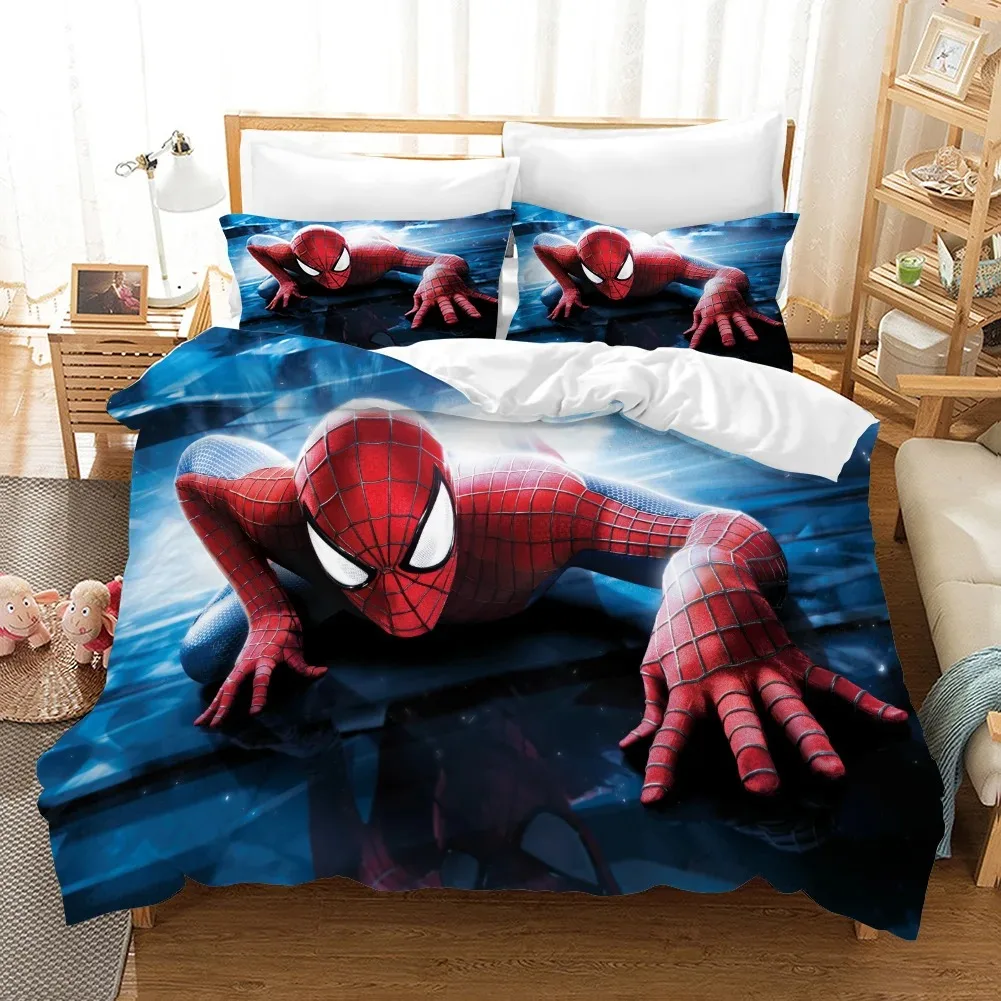 Disney Bedding Set Quilt Spiderman Duvet Cover Cartoon Comforter Bedclothes Children Kid Boy Bed Birthday Gift