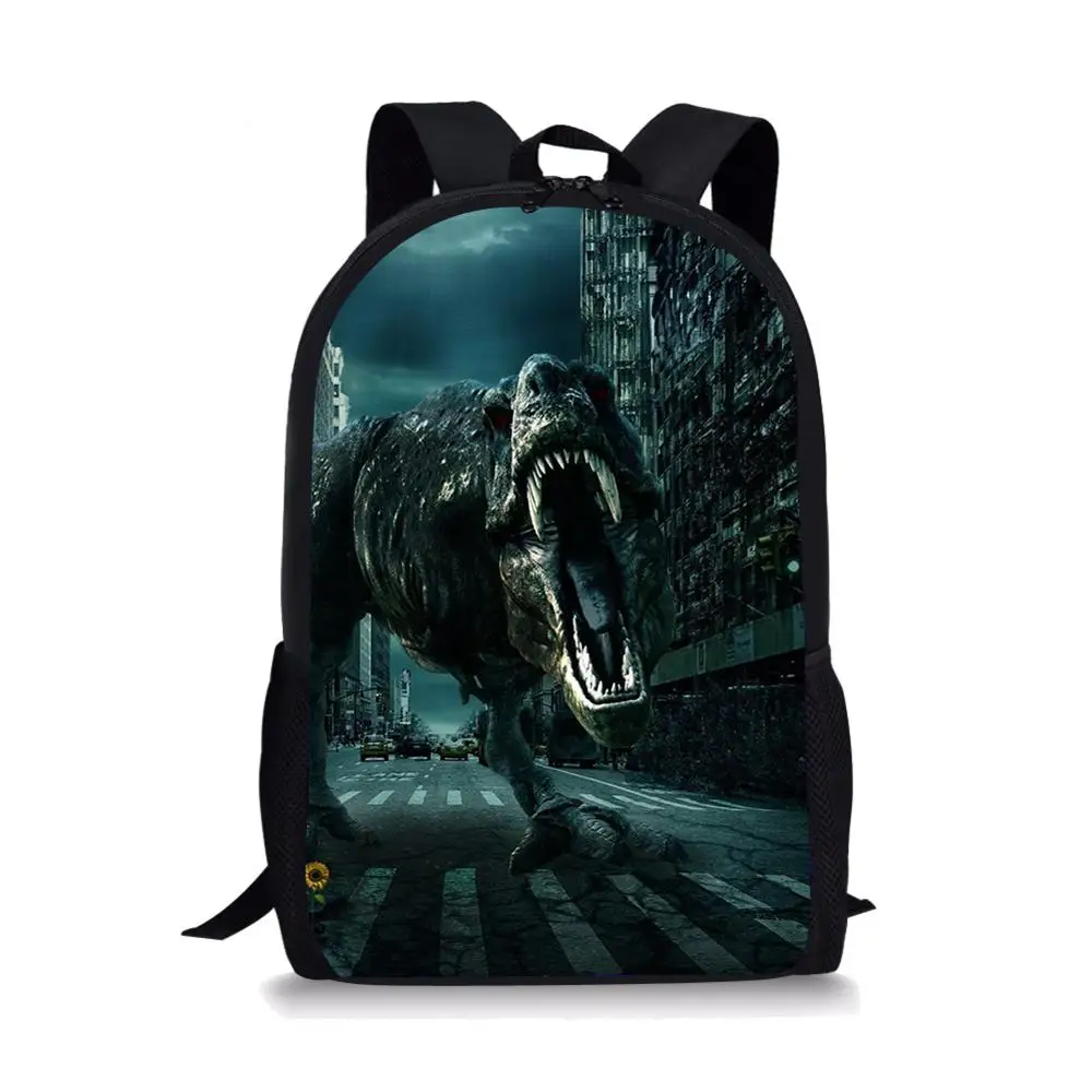 Dinosaur Tyrannosaurus Backpack for Boys Teenagers School Backpacks Men Travel Package Students Book Bags Kids 16in School Bag