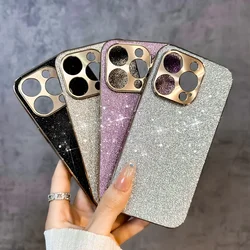 Bling Shiny Diamond Luxury Phone Case for iPhone 15 14 13 ProMax 11 12 Pro Max Plating Glitter Hard Cover for iPhone 14 15 Plus