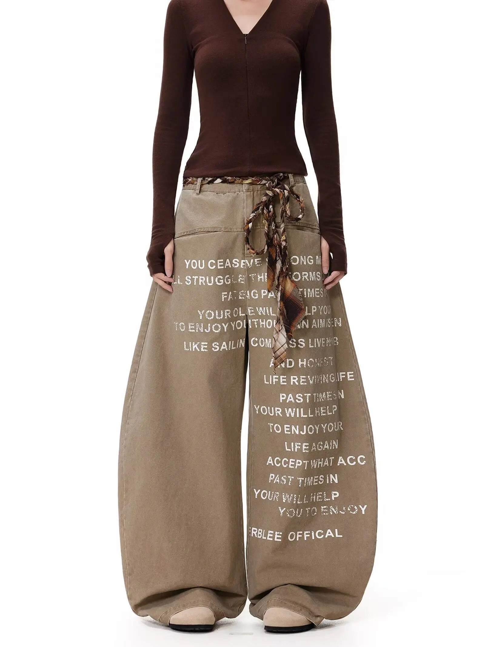 

Американские джинсы больших размеров Spicy Girl с буквенным принтом, детские свободные брюки в стиле ретро BF Lazy Style длиной до пола, брюки, джинсы, женские джинсы