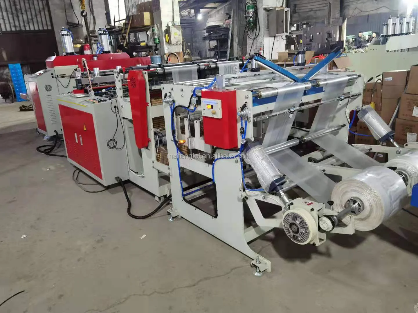 Automatic PE Biodegradable T-shirt Carry Bag Making Machine Price Polythene Used Plastic Shopping Fruit Bag Making Machine