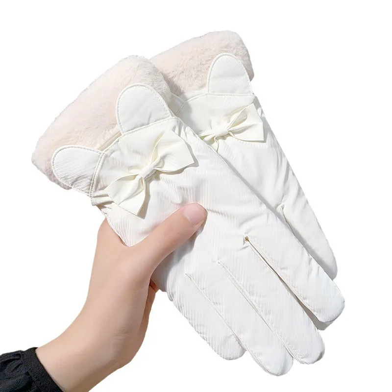 AliExpress MuqiNush 1 pc Fashion Women Gloves Winter Warm Cute Wrist Mitts Full Finger Mittens Women Outdoor Sport Driving Ski Touchscreen