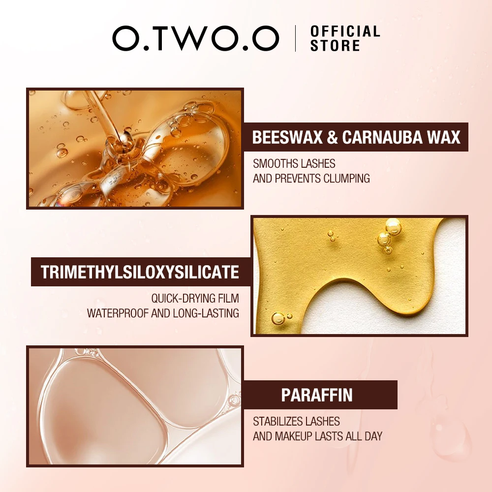 O.TWO.O 2 szt. Zestaw do makijażu oczu wodoodporny, wydłużający, długotrwały, odporny na rozmazywanie, odporny na pot, zestaw do makijażu Longwear