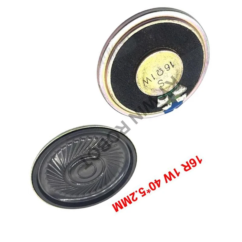 2pcs/lot New Ultra-thin Speaker 16 Ohms 1 Watt 1W 16R Speaker Diameter 40MM 4CM Thickness 5.2MM