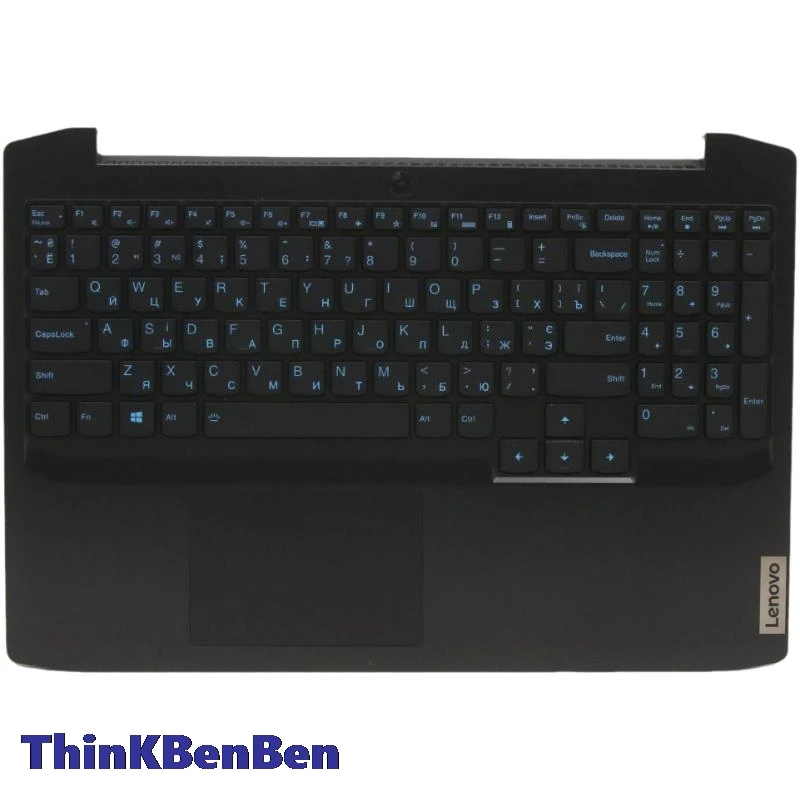 

UKR Ukrainian Onyx Black Keyboard Upper Case Palmrest Shell Cover For Lenovo Ideapad Gaming 3 15 15ARH05 5CB0Z33241