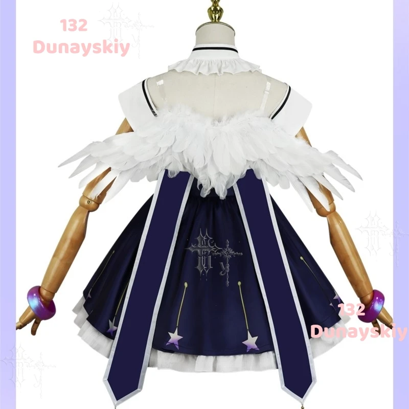Costume de cosplay complet de Fuji Miyako Yume∞Mita, personnage de l'anime BanG Dream, robe bouffante avec ailes d'ange, pour Comic Con Halloween