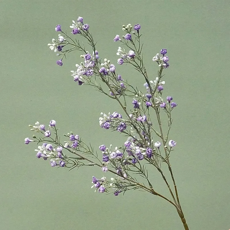 6 Stück 3-Zackige Kunstblumen „Baby's Breath“ für Heimdekoration, Garten, Party, Hochzeit, Brautstrauß, Kunstblumen aus Kunststoff, Gypsophila – Detail 4