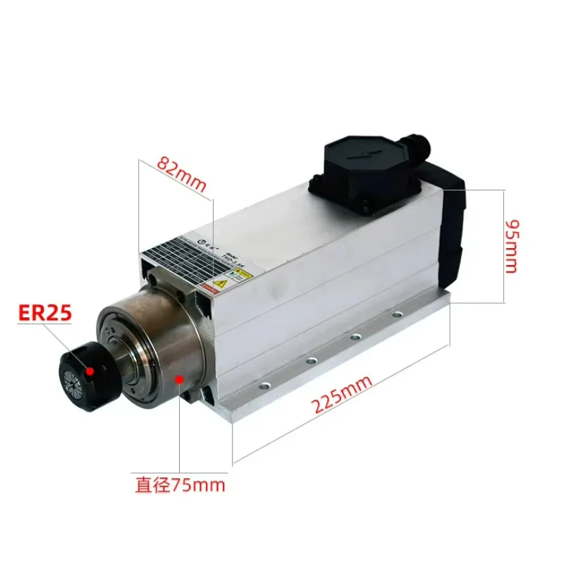3.5KW ER25 Air-cooled Type Spindle Motor China  3.5kw air Cooled Cnc Router Spindle Motor ER25 for Wood Working
