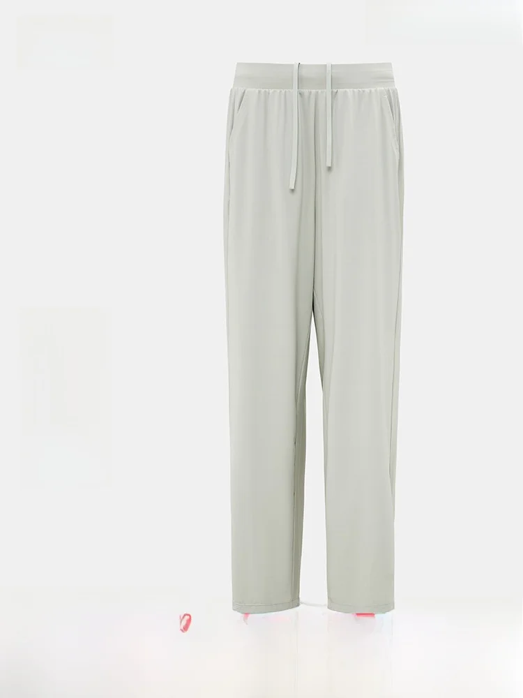 

Весна 2026: Женские повседневные длинные брюки из нейлона с высокой талией, мягкие, удобные, расклешенные, прямого кроя, с защитой от УФ-излучения, модные, универсальные