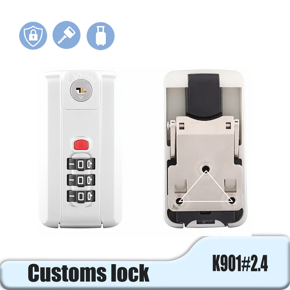 K901#2.4 TSA Lock 2 Pack with Keychain – Small Gift Box Travel Essential Suitcase Lock Set Stocking Stuffer