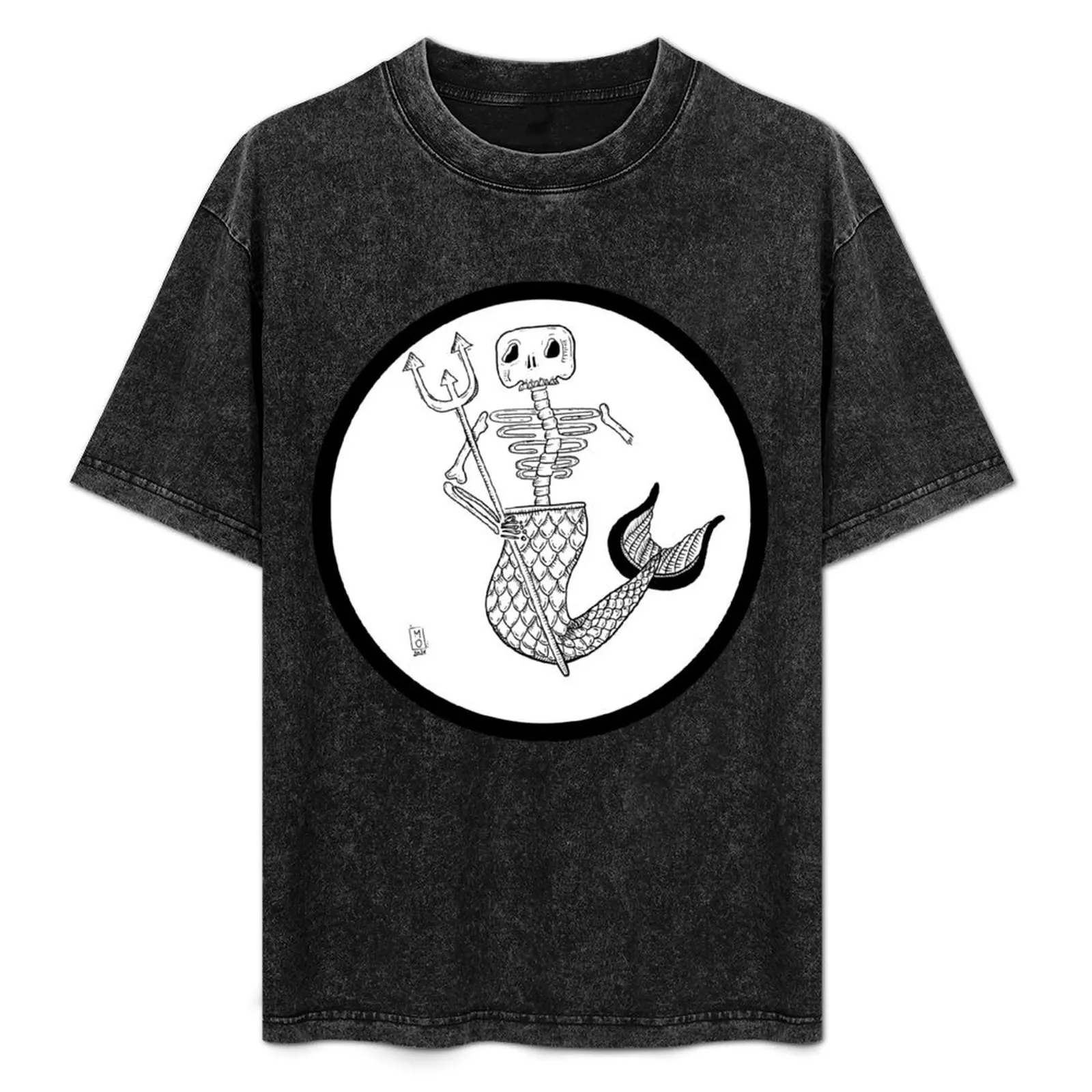 

Skull merman warrior T-Shirt oversize t-shirts man oversized Anime t-shirt mens clothing