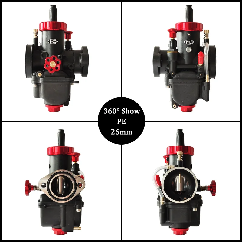 PE 26 Flange Type-A Carburetor 19mm Universal Racing Carburetor with Fuel Filter for Motorcycle Scooter ATV UTV Dirt Pit BIke