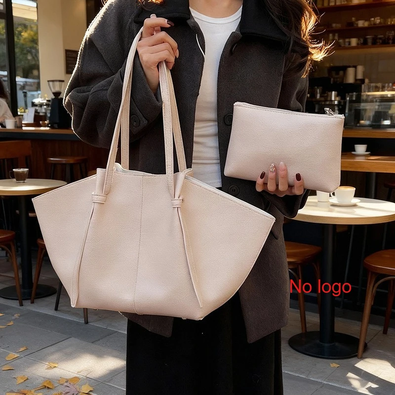 

Branded Designer Shoulder Tote Bags For Women Soft PU Leather 2-IN-1 Big Capacity Shopper Tote Set 2025 Luxury Designer Handbags