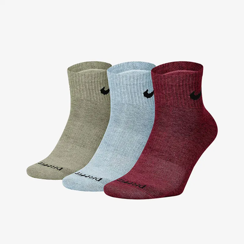 

Nike genuine Mens and Womens Comfortable Breathable Sports Socks Three-Pack SX6893-928