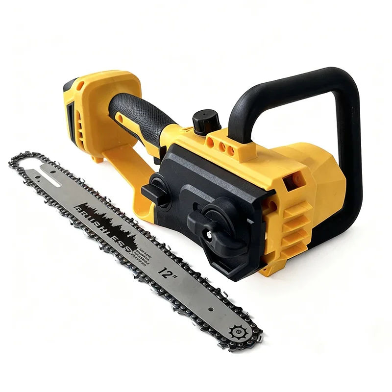 Motosierra sin escobillas de 12 pulgadas con engrasador automático, sierra eléctrica inalámbrica para corte y registro de árboles, corte de madera compatible con Dewalt