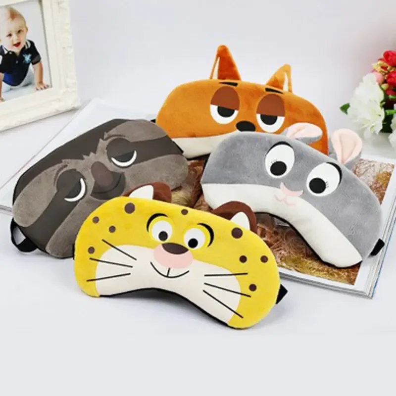 Soft Plush Sleeping Eye Mask Travel Sad Frog Mask Padded Rest Aid Eye Mask 3D Blindfold Kid Adult Eye Patch Relax Massager