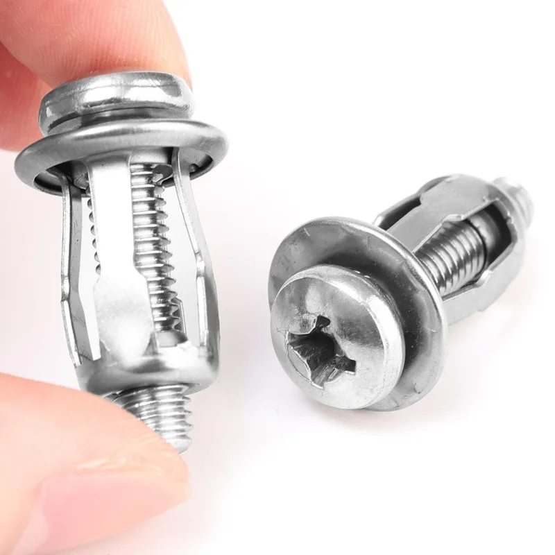 M4 M5 M6 Stainless steel Petal Shape Rivet Nut Screw Bolt Expansion Rivetnut Panel License Plate Clamp Lock Jack Nuts 1/2/4Pcs