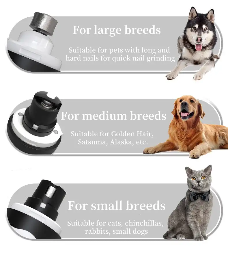Pet nail polisher, cat and dog nail clipper, USB charging, fully automatic nail polisher, LED light