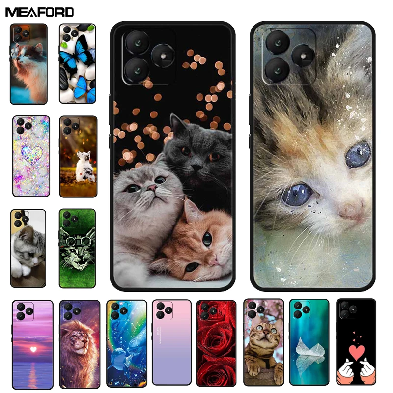 Case For Wiko T20 Back Cover T 20 Lovely Painted Cat Soft Silicone Phone Case for Wiko T20 Cover on WikoT20 Shockproof TPU Funda