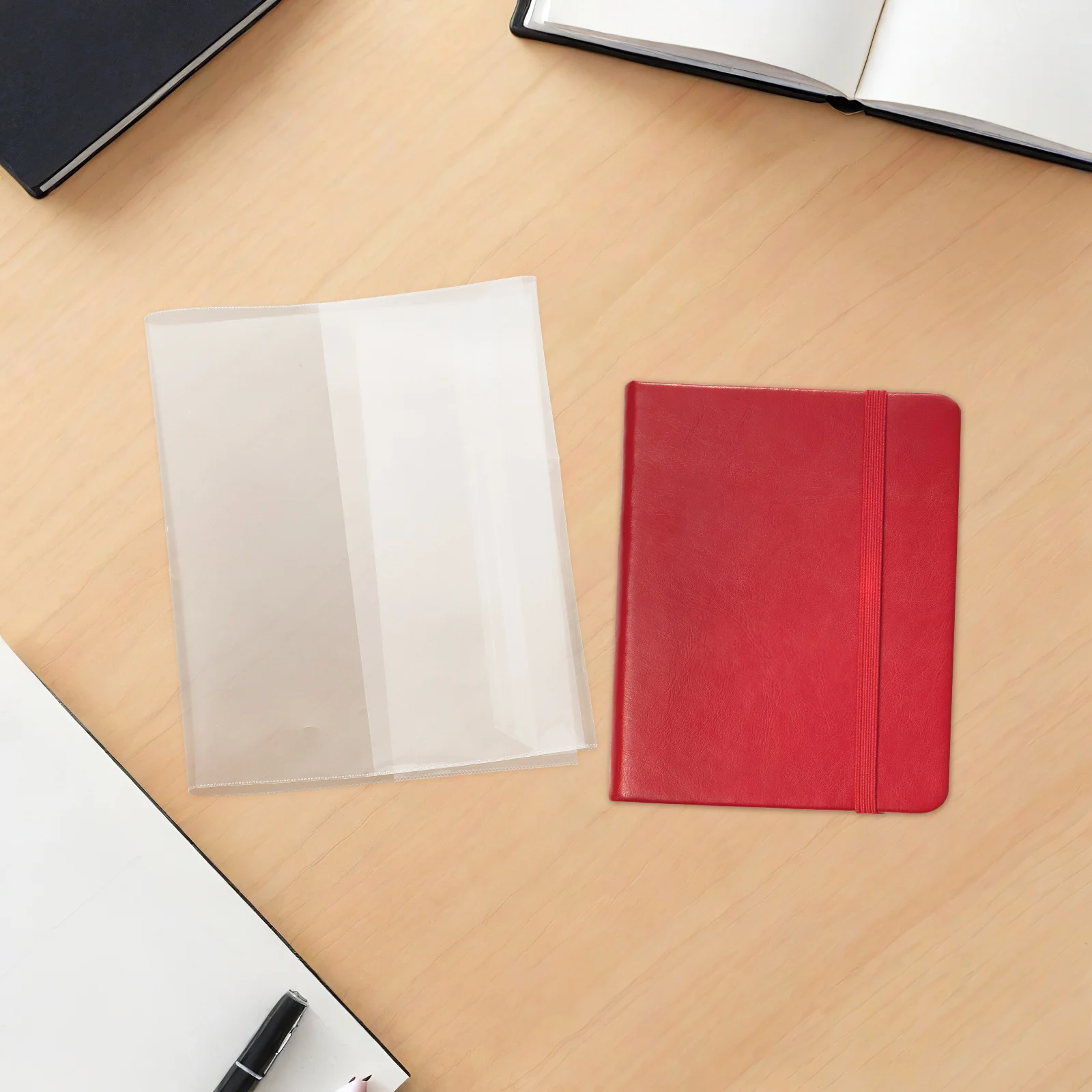 

10Pcs Clear Plastic Book Covers Waterproof Transparent Sleeve A5 Size Protective Book Cover for Textbooks Magazines Notebooks