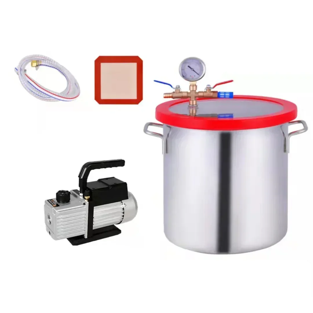 

Vacuum defoaming rubber resin silicone Epoxy Epoxy defoaming 304 stainless steel bucket, pump