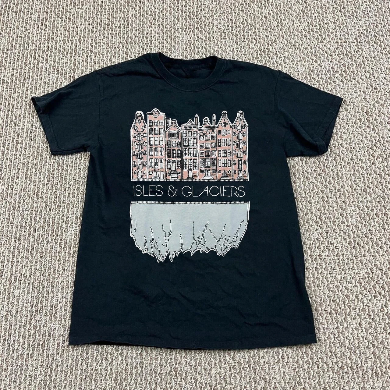 Sles&Glaciers Band Album T-shirt Print Casual Men's and Women's T-shirt Daily Street Short Sleeved