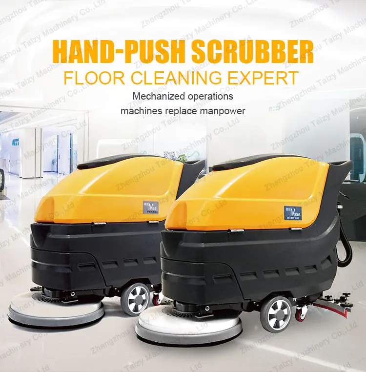 commercial electric floor cleaning machine brush floor scrubber