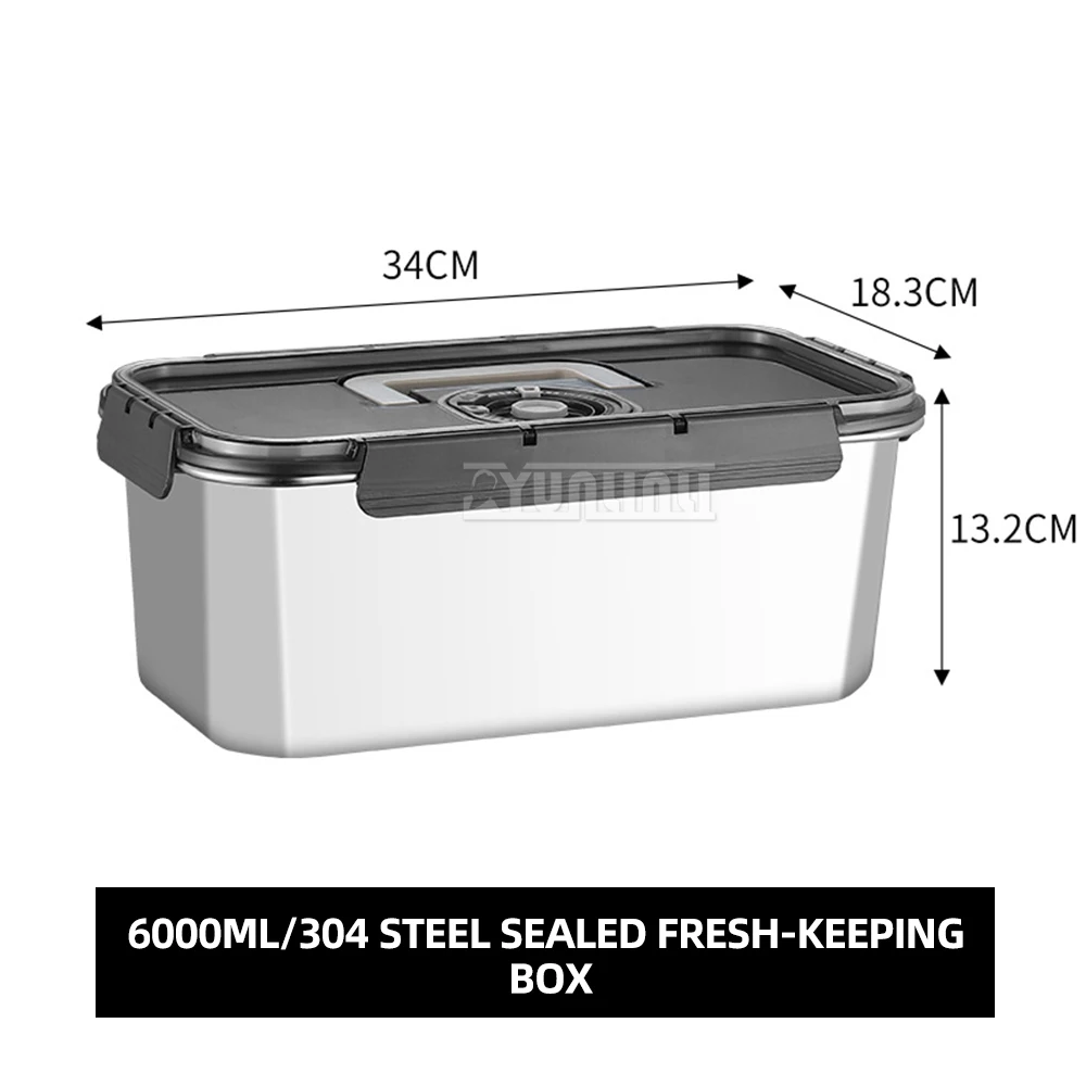 304 สแตนเลสสตีลกล่องเก็บรักษาแบบพกพา Dumpling Preservation กล่องสําหรับ Camping Storage ขนาดใหญ่ความจุ