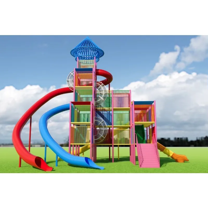 ملعب تجاري للأطفال في الهواء الطلق، حديقة موضوعية للأطفال، معدات دائرة لركوب الدراجات