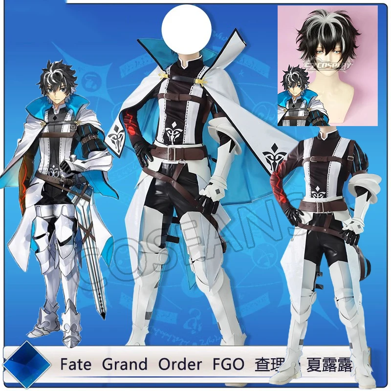 Game Fate/Grand Order FGO Charlemagne Cosplay Costume Fashion Handsome Uniform Activity Party Cosplay Costume Wig Shoes