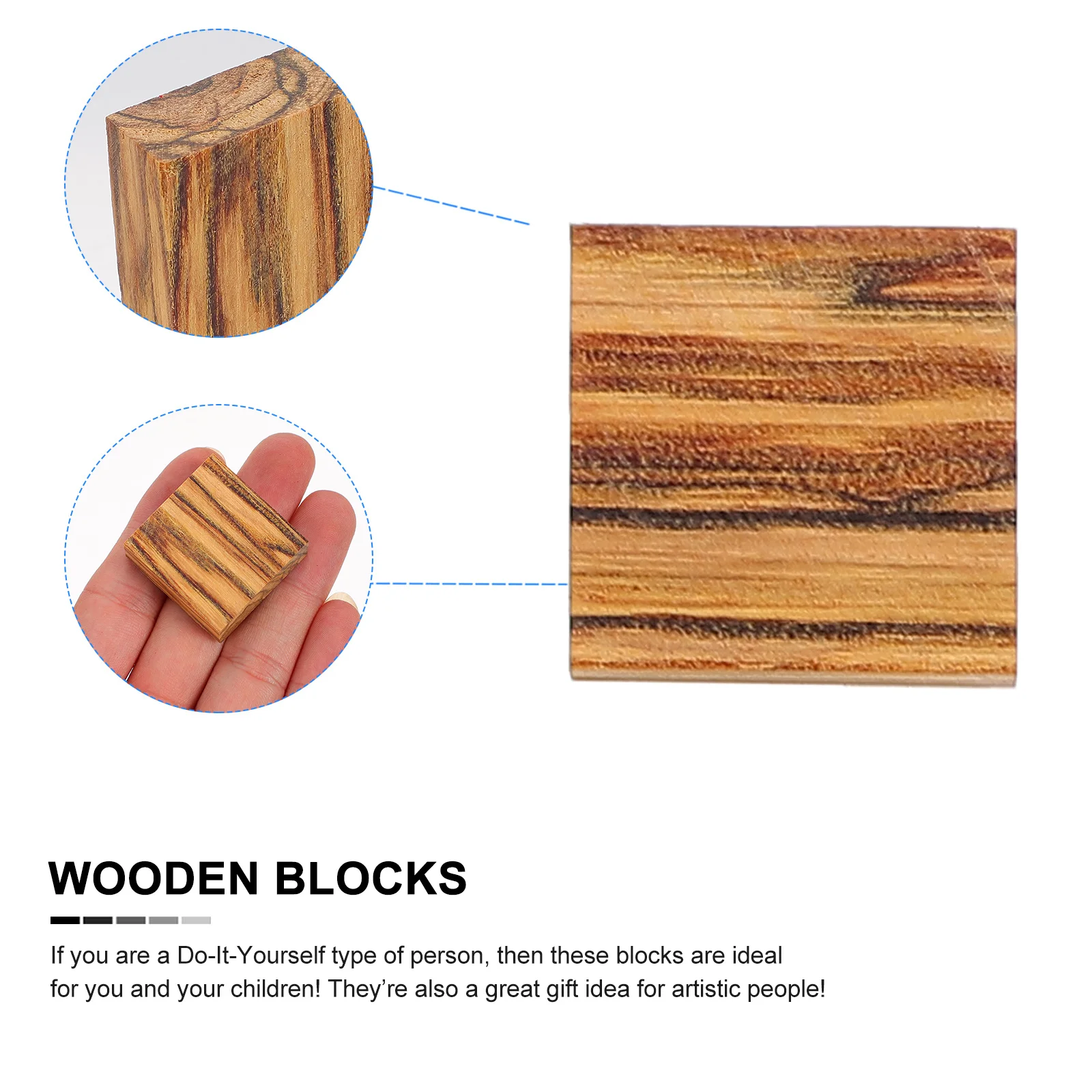 

24pcs Wooden Ring Blanks Smooth Unfinished Diy Wood Blocks For Craft Making Art Supplies Small Wood Plank Carving Material