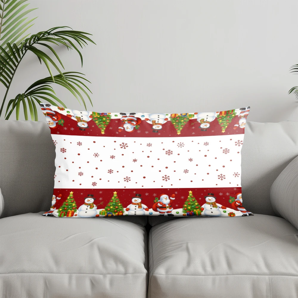 ديكور المنزل سانتا التماثيل عيد الميلاد وسادة غطاء مناسبة ل أريكة غرفة نوم سيارة وسادة غطاء وسادة مستطيلة الظهر وسادة