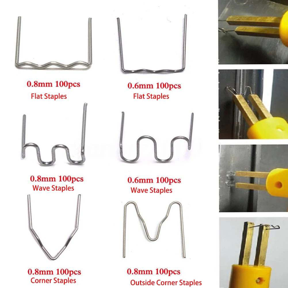 لأداة لحام البلاستيك طقم تصليح المصد التالف للسيارة 100 قطعة دبابيس دباسة ساخنة #6