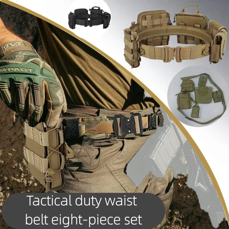 ensemble-de-ceinture-d'entrainement-de-patrouille-exterieure-a-degagement-rapide-kit-de-huit-pieces-detachable-et-reglable-pour-les-forces-de-l'ordre