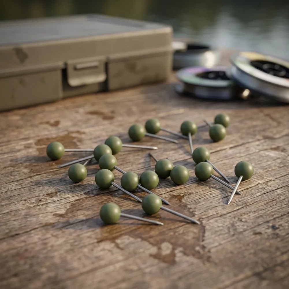 10pcs Carp Fishing Hook Positioning Pins 12mm Plastic Fixing Needles for Fishing Line Boxes and Tackle Organizers