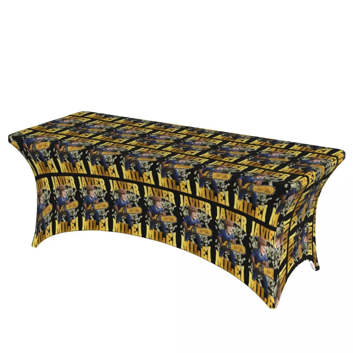 Javier Milei - Mantel Rectangular Personalizado con Diseño de Monedas, Impermeable, para Decoración de Fiestas y Eventos