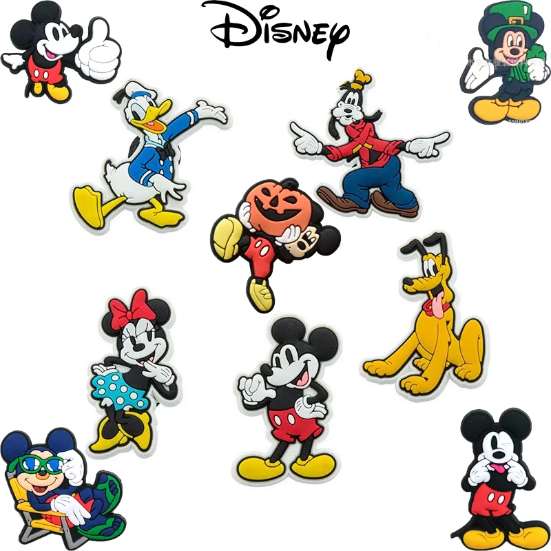 

Single Selling Disney Mickey Mouse Shoes Buckle Kids DIY Slipper Decorative Accessory Summer Hole Shoe Creative Shoe Buckle Gift