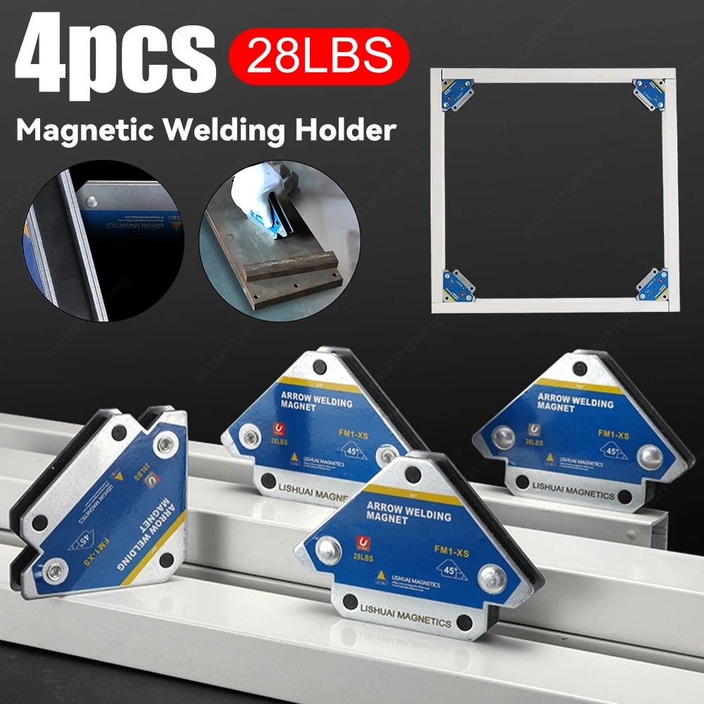 4pcs 28LBS Magnetic Welding Holders Multi-angle Solder Arrow Magnet Weld Fixer Positioner Ferrite Auxiliary Locator Tools