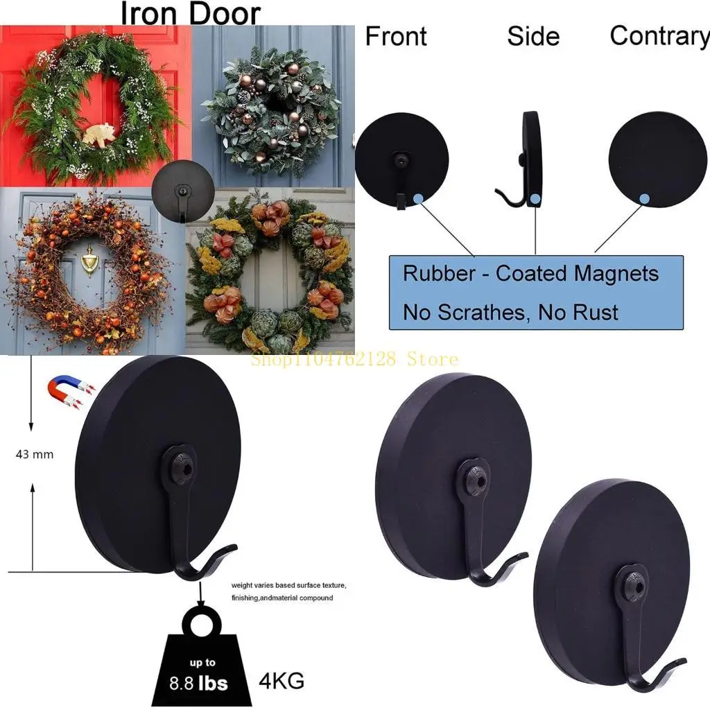 خطاف حلقة الأزهار حافة ناعمة خطاف متين سهل التركيب شماعات مغناطيسية أفضل بيع
