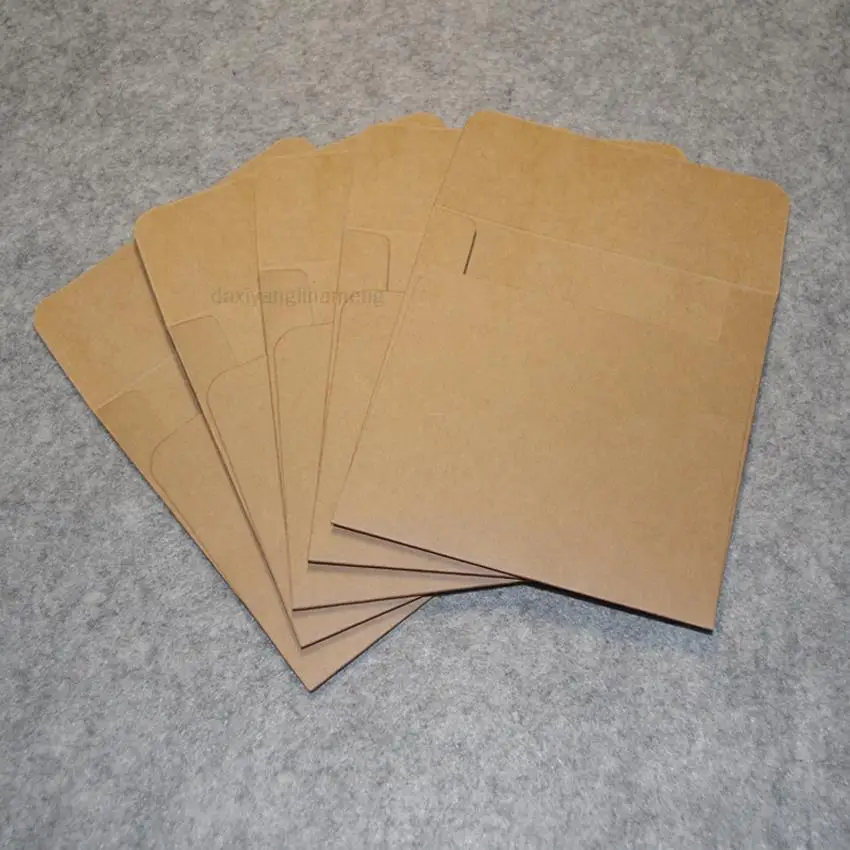 New fast shipping 100pcs 12.8x12.8cm Disc Sleeve 250gsm Kraft Dvd Paper Bag Cover Packaging Envelopes Packing Wedding Party