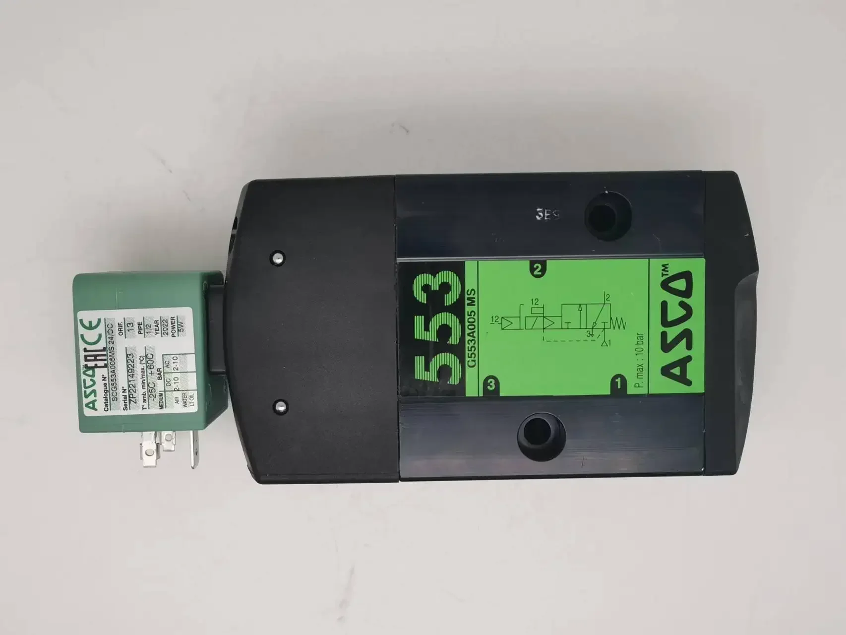 3-Wege-Rohrmagnetventil SCG551A005MS NUMATICS mit 2 Positionen