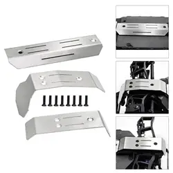 Stainless Steel Front/Rear Chassis Guard Plates for Traxxas Mini Maxx | Anti-Collision Upgrade | Durable RC Protection | Rustpro