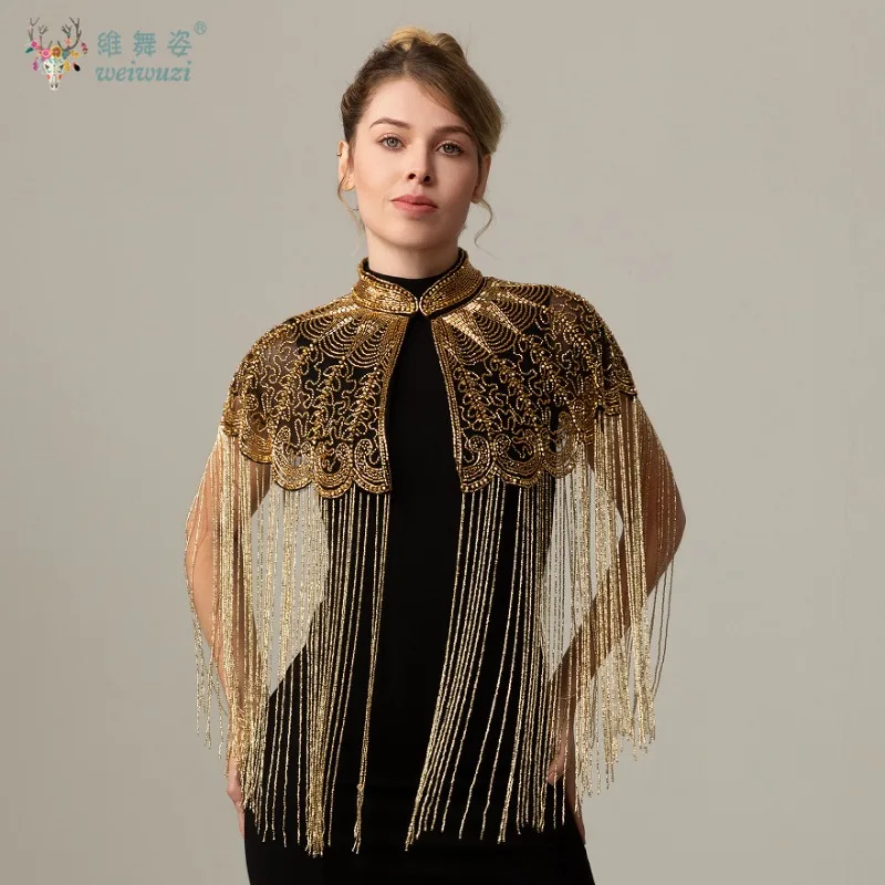 

Тематические бальные вечерние платья в стиле ретро, аксессуары, шаль, ретро-вышивка из бисера, вечерние платья с кисточками из бисера, шаль