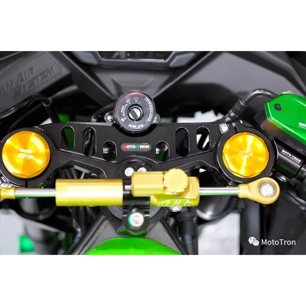 MOTO-TRON Motorcycle Racing Refit Clip On Handle Bars Front End Upper Top Clamp For KAWASAKI ZX4R ZX-4R/SE ZX4RR NINJA-4R